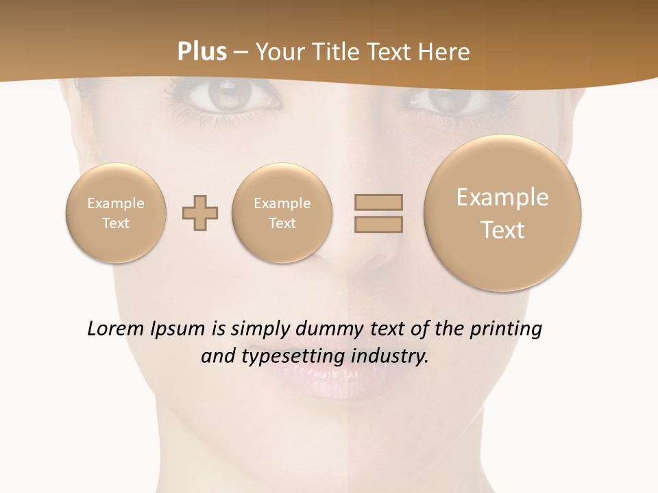 Lips Beautiful Face PowerPoint Template
