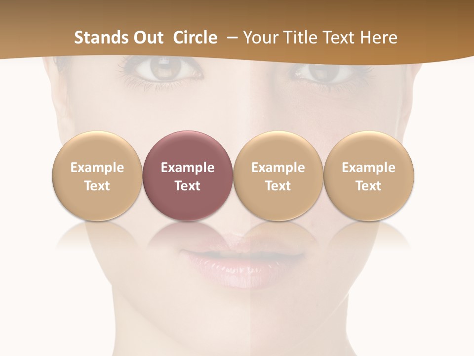 Lips Beautiful Face PowerPoint Template