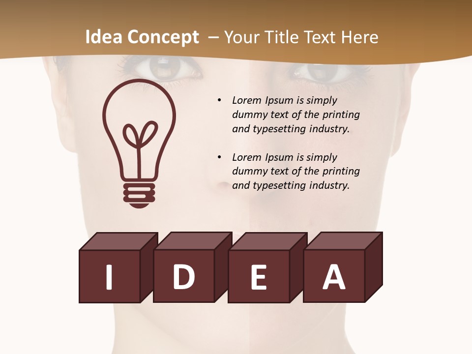 Lips Beautiful Face PowerPoint Template