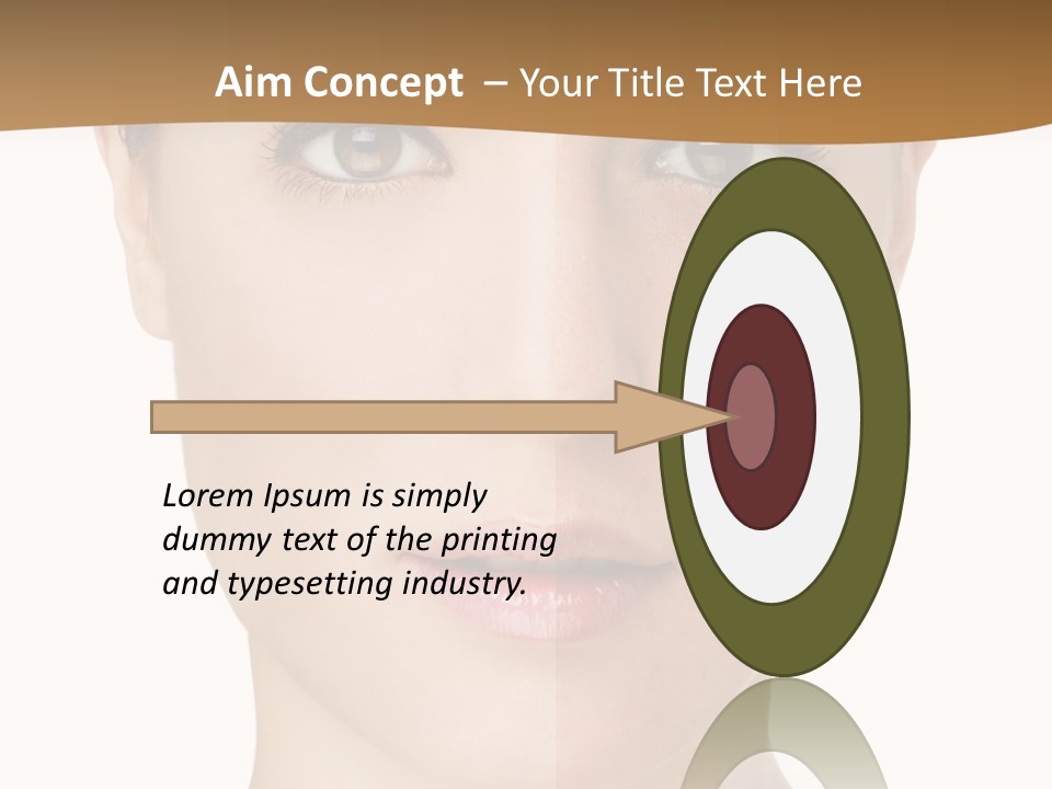 Lips Beautiful Face PowerPoint Template