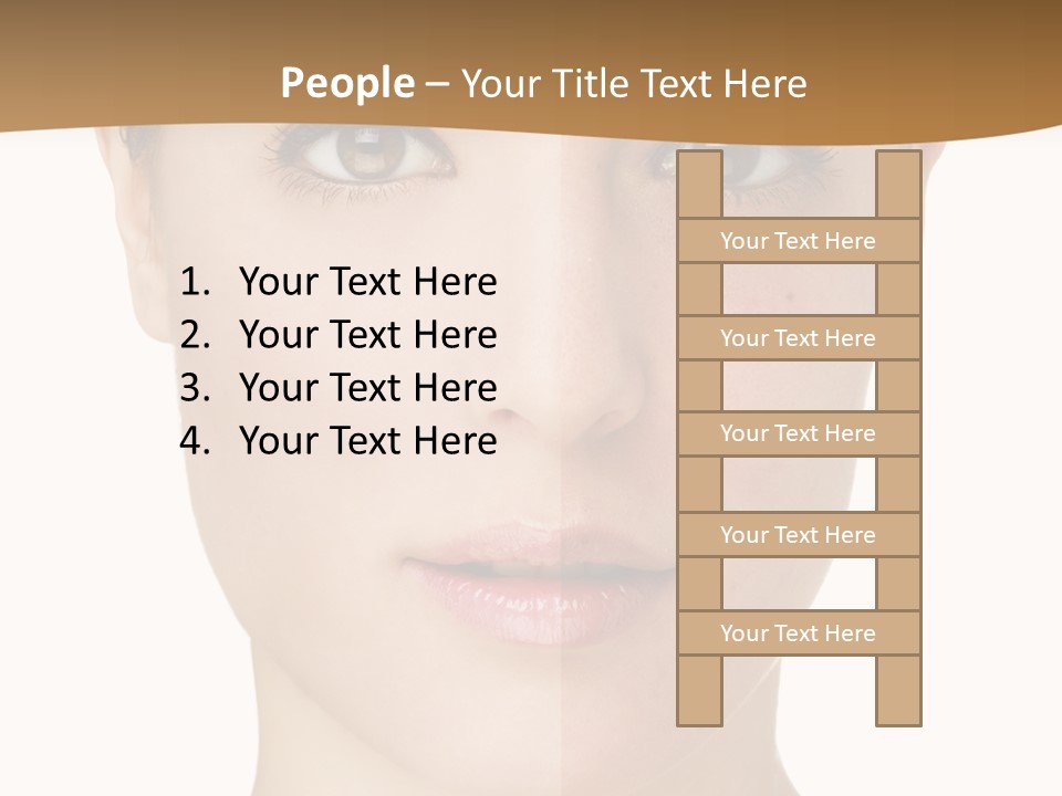 Lips Beautiful Face PowerPoint Template