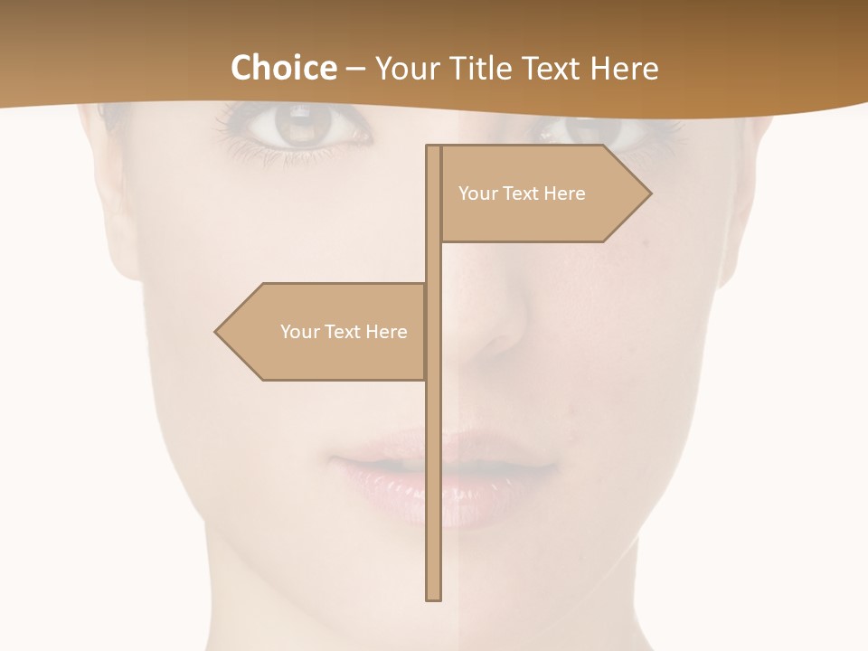 Lips Beautiful Face PowerPoint Template