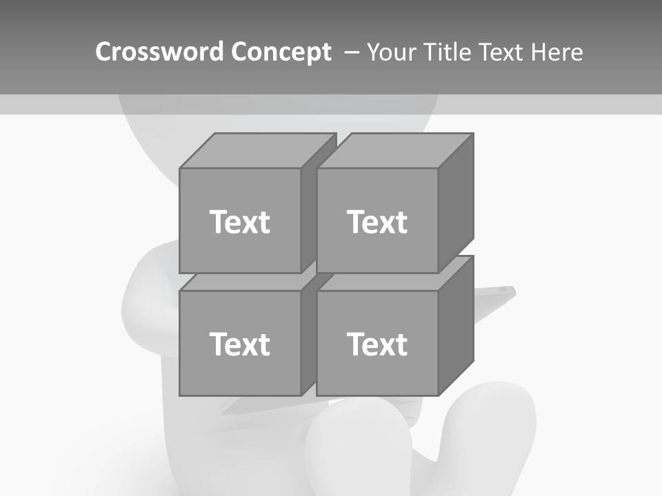 White Tablet Grey PowerPoint Template