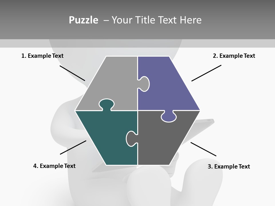 White Tablet Grey PowerPoint Template