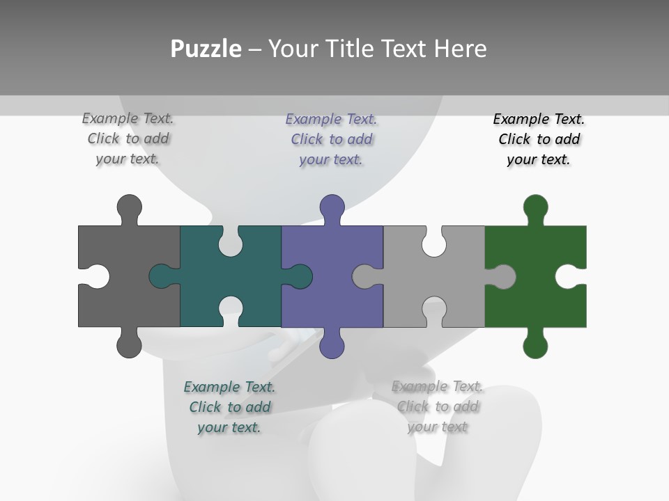 White Tablet Grey PowerPoint Template