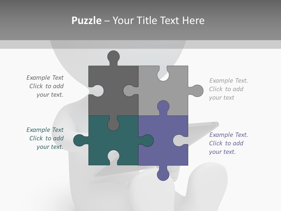 White Tablet Grey PowerPoint Template