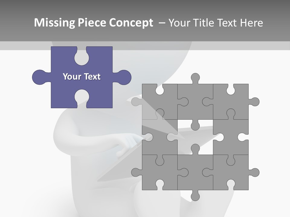 White Tablet Grey PowerPoint Template