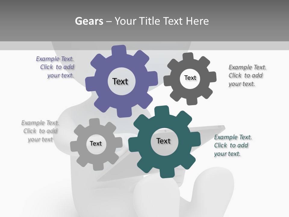 White Tablet Grey PowerPoint Template