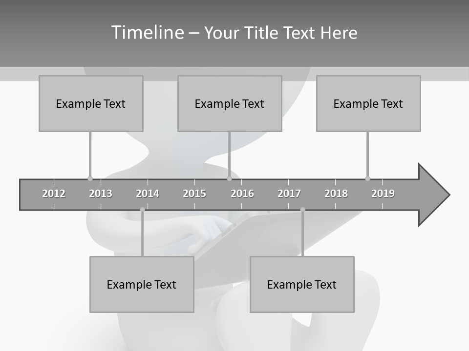 White Tablet Grey PowerPoint Template
