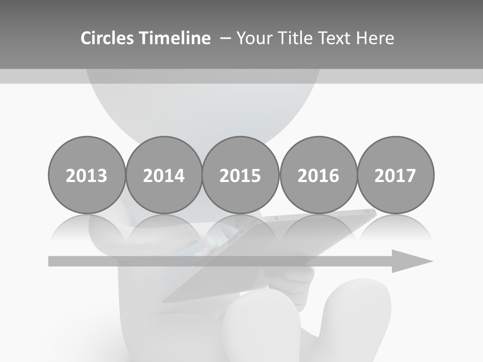 White Tablet Grey PowerPoint Template