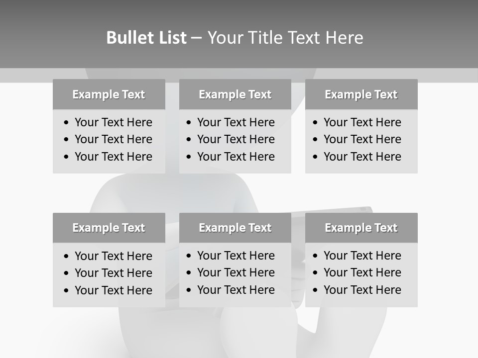 White Tablet Grey PowerPoint Template