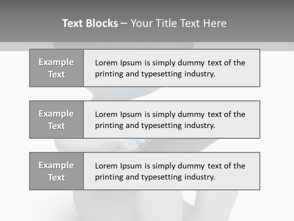 White Tablet Grey PowerPoint Template