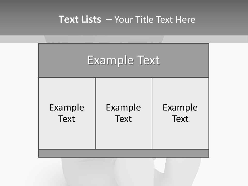 White Tablet Grey PowerPoint Template