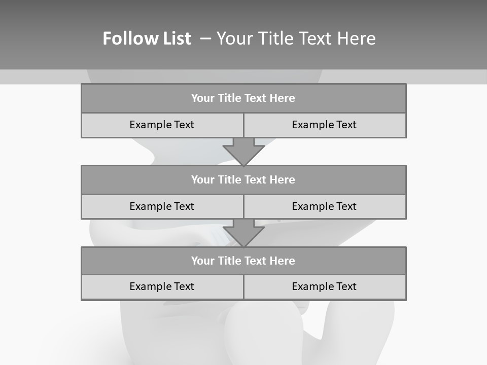 White Tablet Grey PowerPoint Template