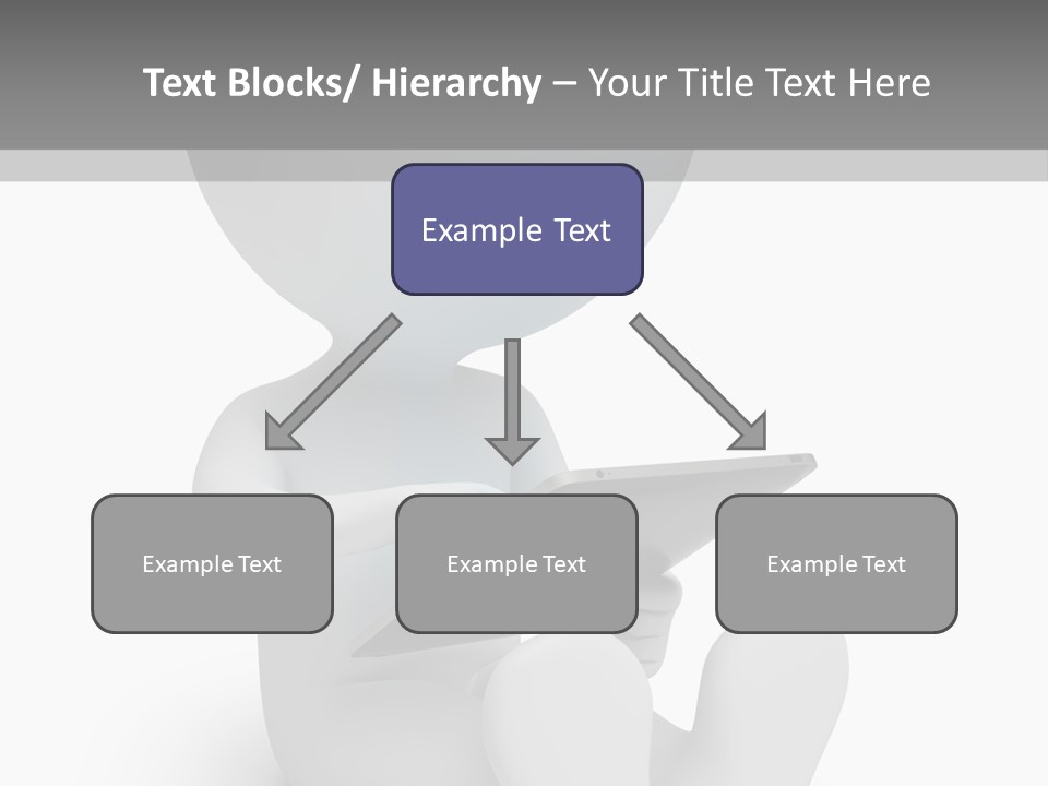 White Tablet Grey PowerPoint Template