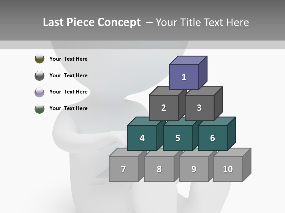 White Tablet Grey PowerPoint Template