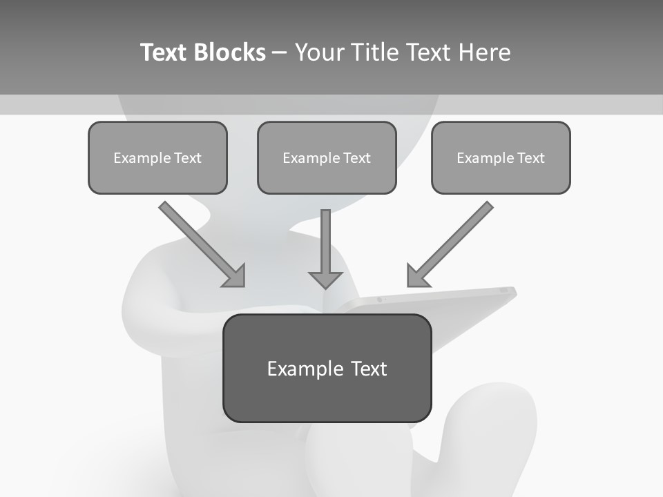 White Tablet Grey PowerPoint Template