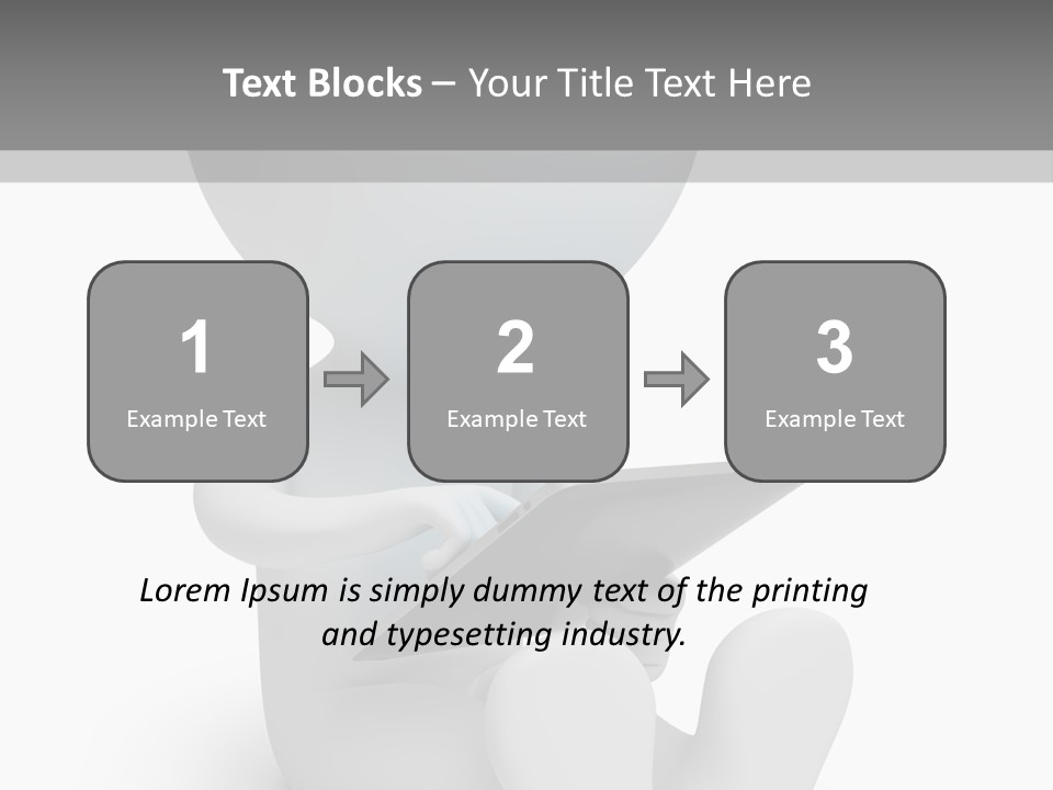 White Tablet Grey PowerPoint Template