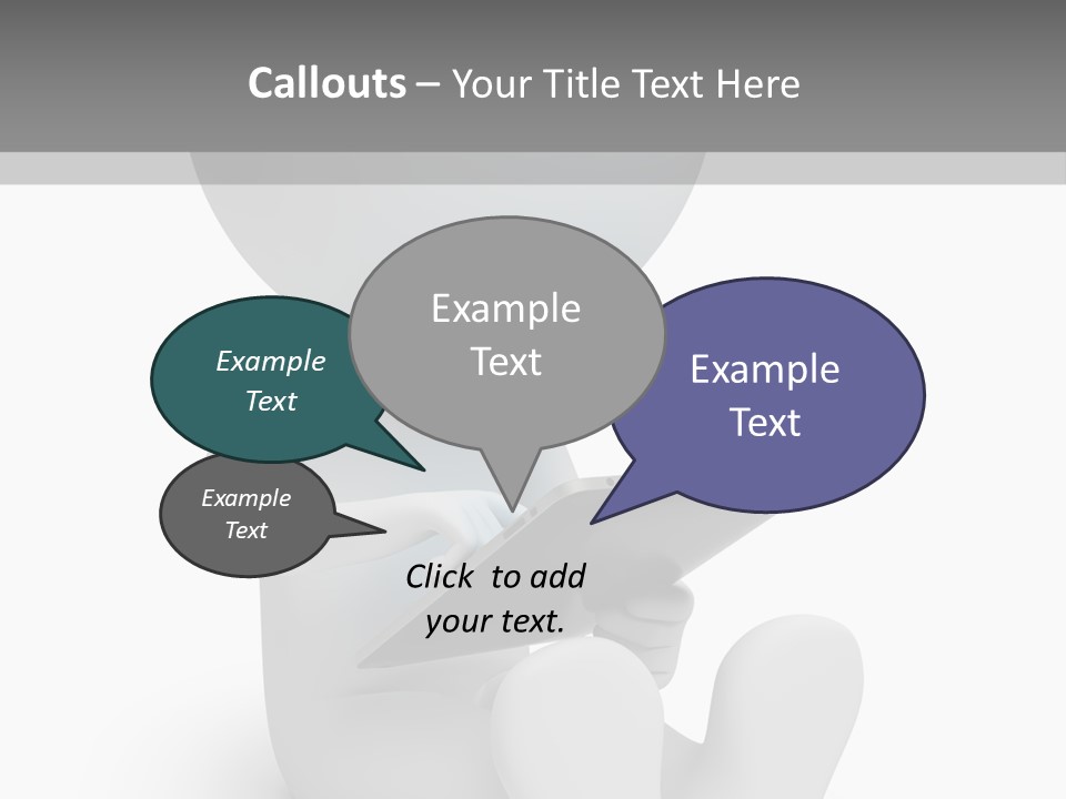 White Tablet Grey PowerPoint Template