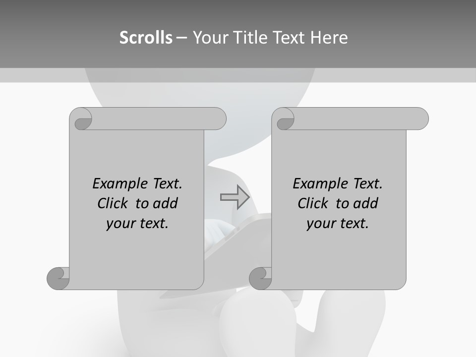 White Tablet Grey PowerPoint Template