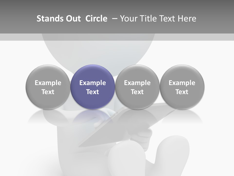 White Tablet Grey PowerPoint Template