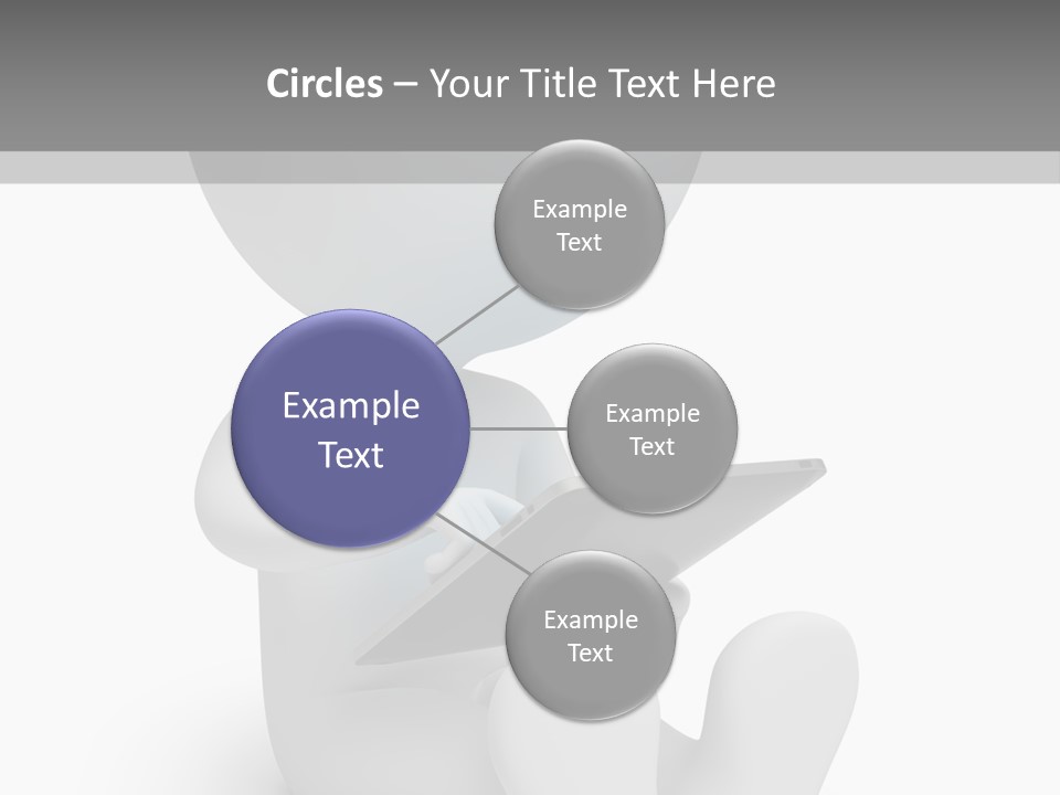 White Tablet Grey PowerPoint Template