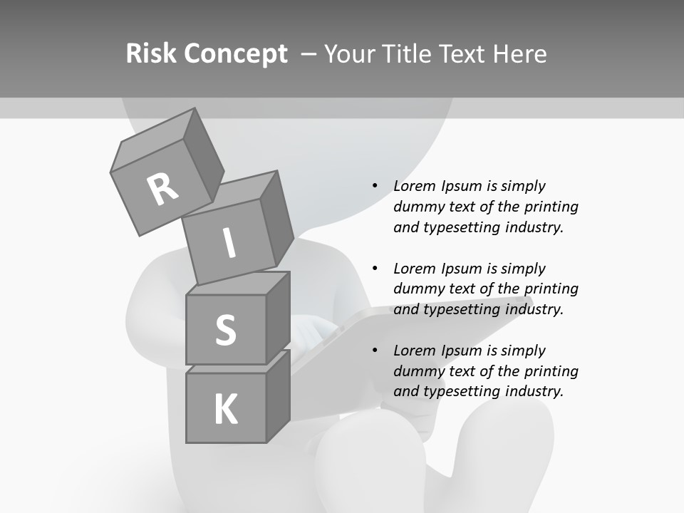 White Tablet Grey PowerPoint Template