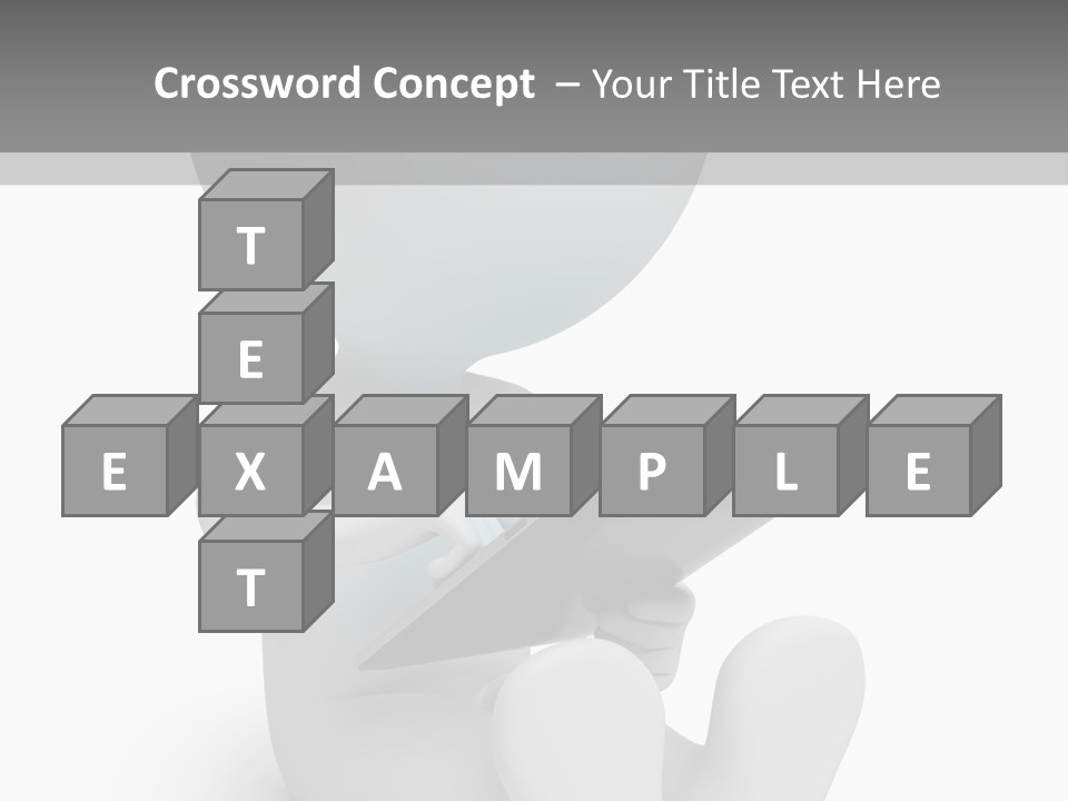 White Tablet Grey PowerPoint Template