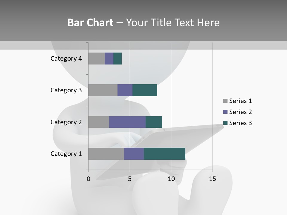 White Tablet Grey PowerPoint Template