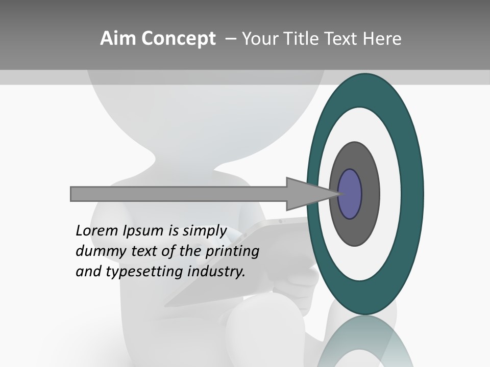White Tablet Grey PowerPoint Template