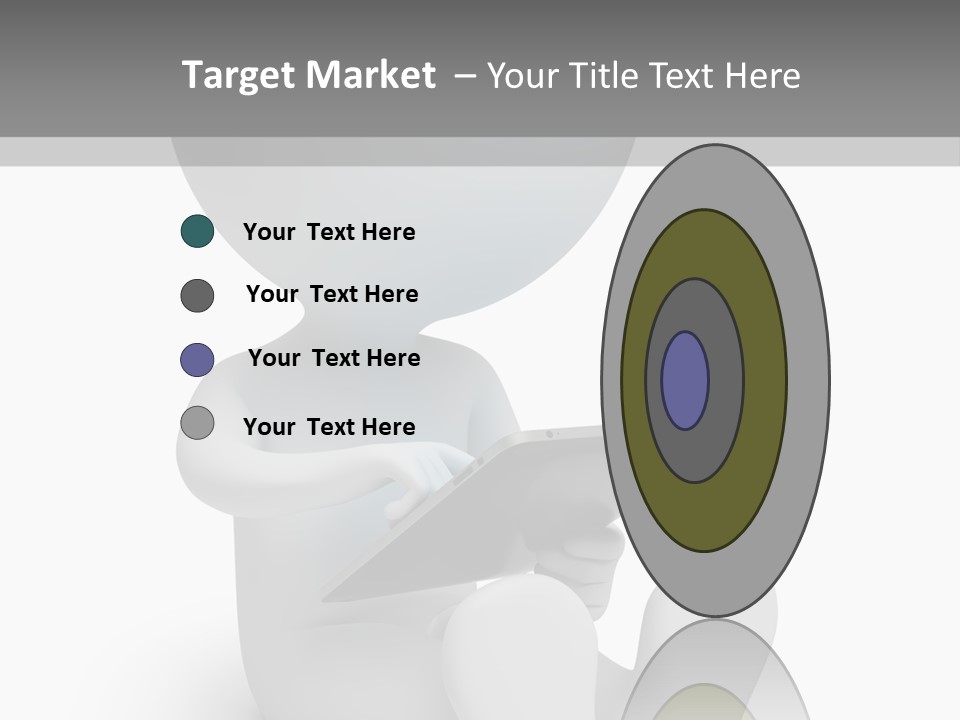 White Tablet Grey PowerPoint Template