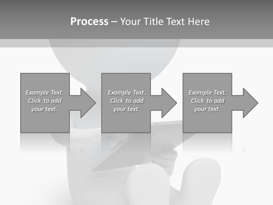 White Tablet Grey PowerPoint Template