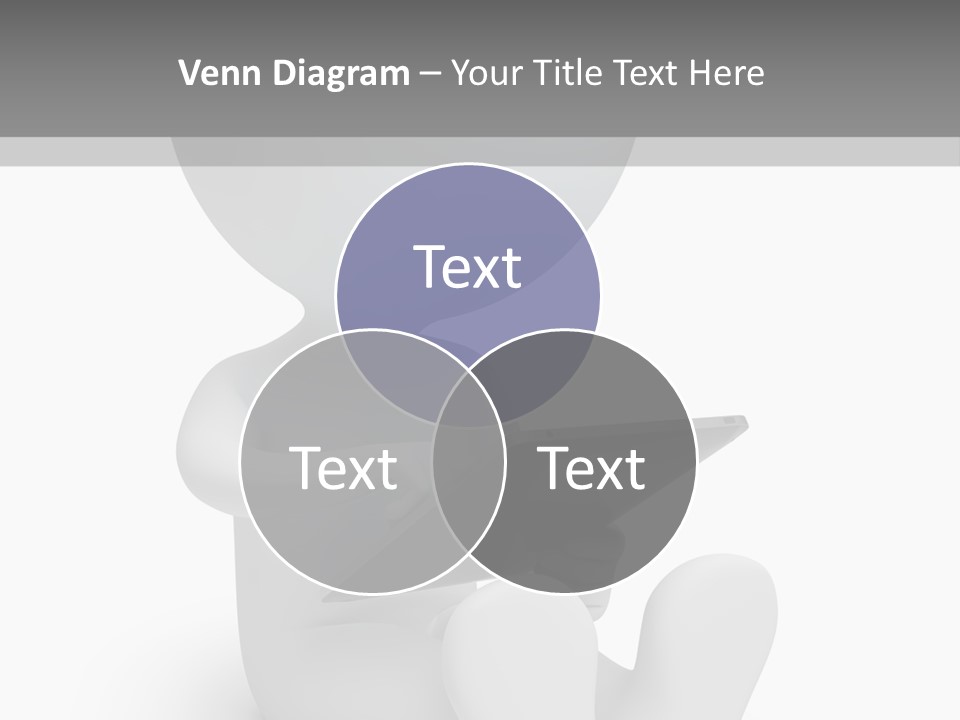 White Tablet Grey PowerPoint Template