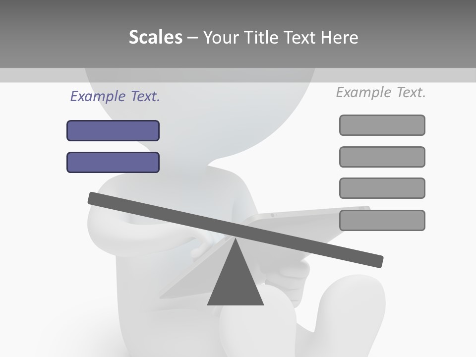 White Tablet Grey PowerPoint Template