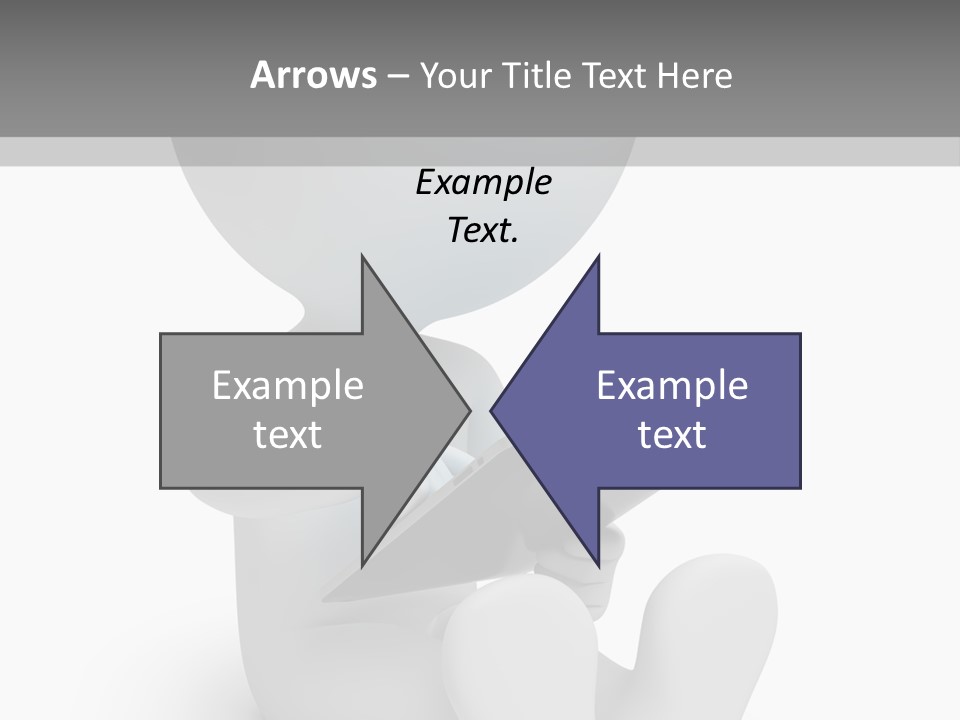 White Tablet Grey PowerPoint Template
