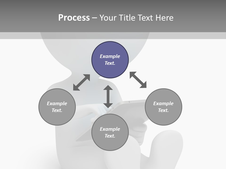 White Tablet Grey PowerPoint Template