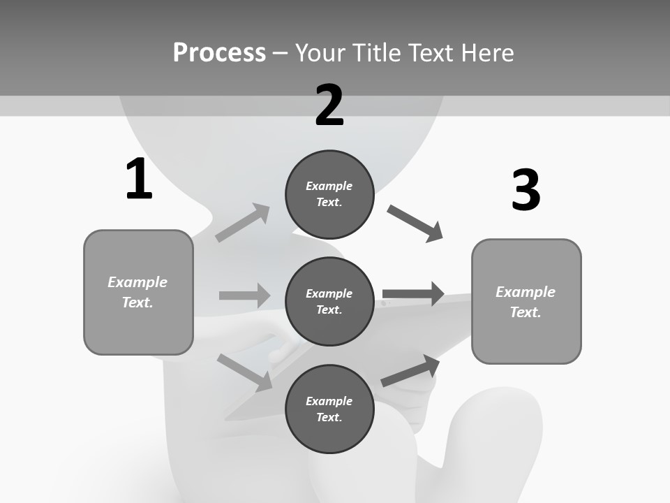 White Tablet Grey PowerPoint Template