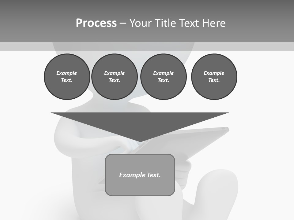 White Tablet Grey PowerPoint Template