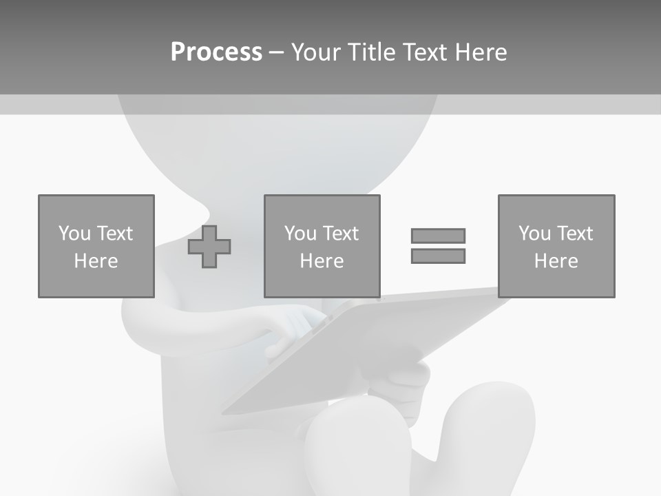 White Tablet Grey PowerPoint Template