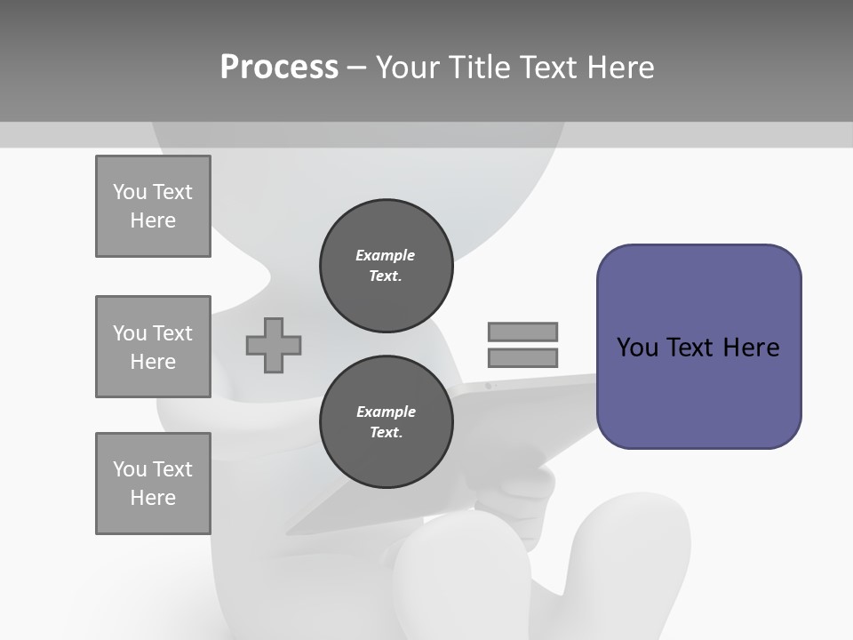 White Tablet Grey PowerPoint Template
