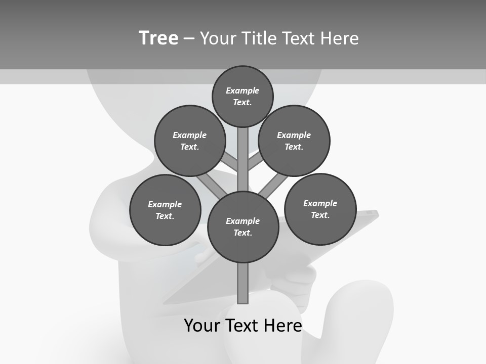 White Tablet Grey PowerPoint Template