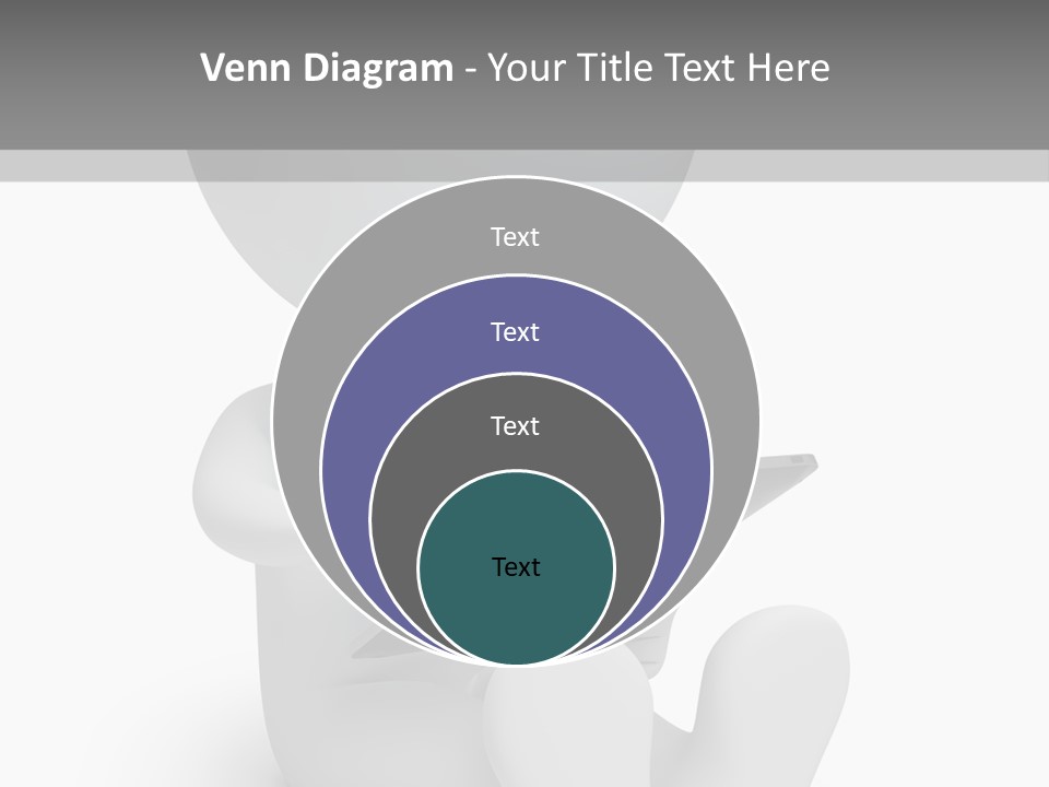 White Tablet Grey PowerPoint Template