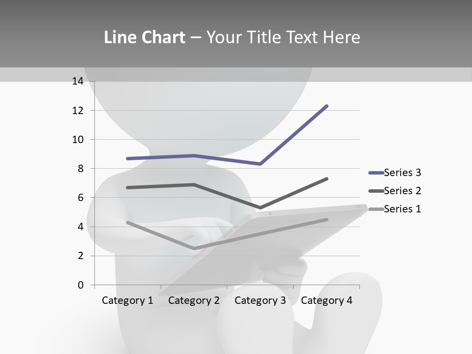 White Tablet Grey PowerPoint Template