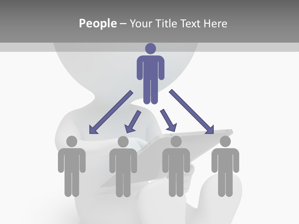 White Tablet Grey PowerPoint Template