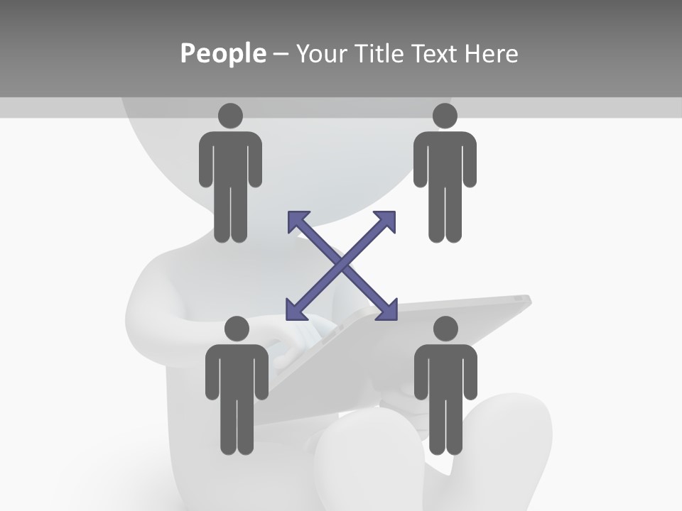 White Tablet Grey PowerPoint Template