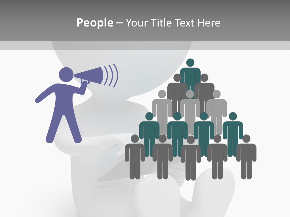 White Tablet Grey PowerPoint Template