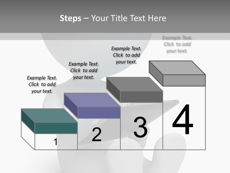 White Tablet Grey PowerPoint Template