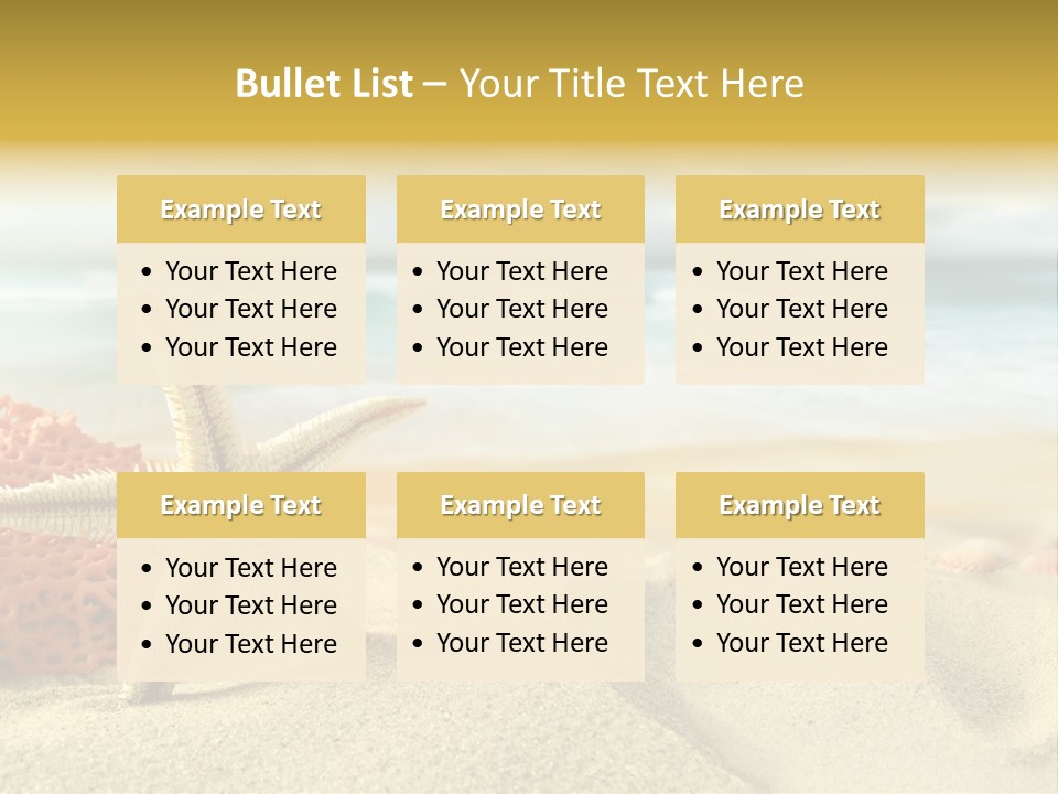 Exotic Shells Paradise PowerPoint Template
