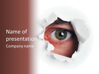 Examining Hole Danger PowerPoint Template