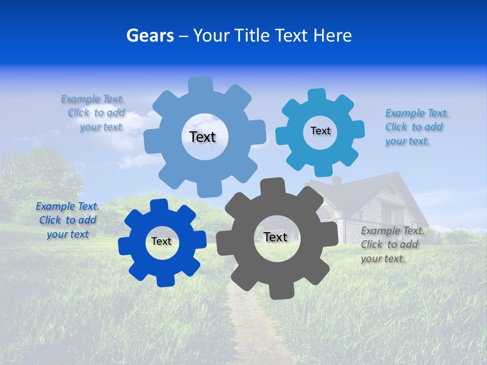 Big Cloud Garden PowerPoint Template